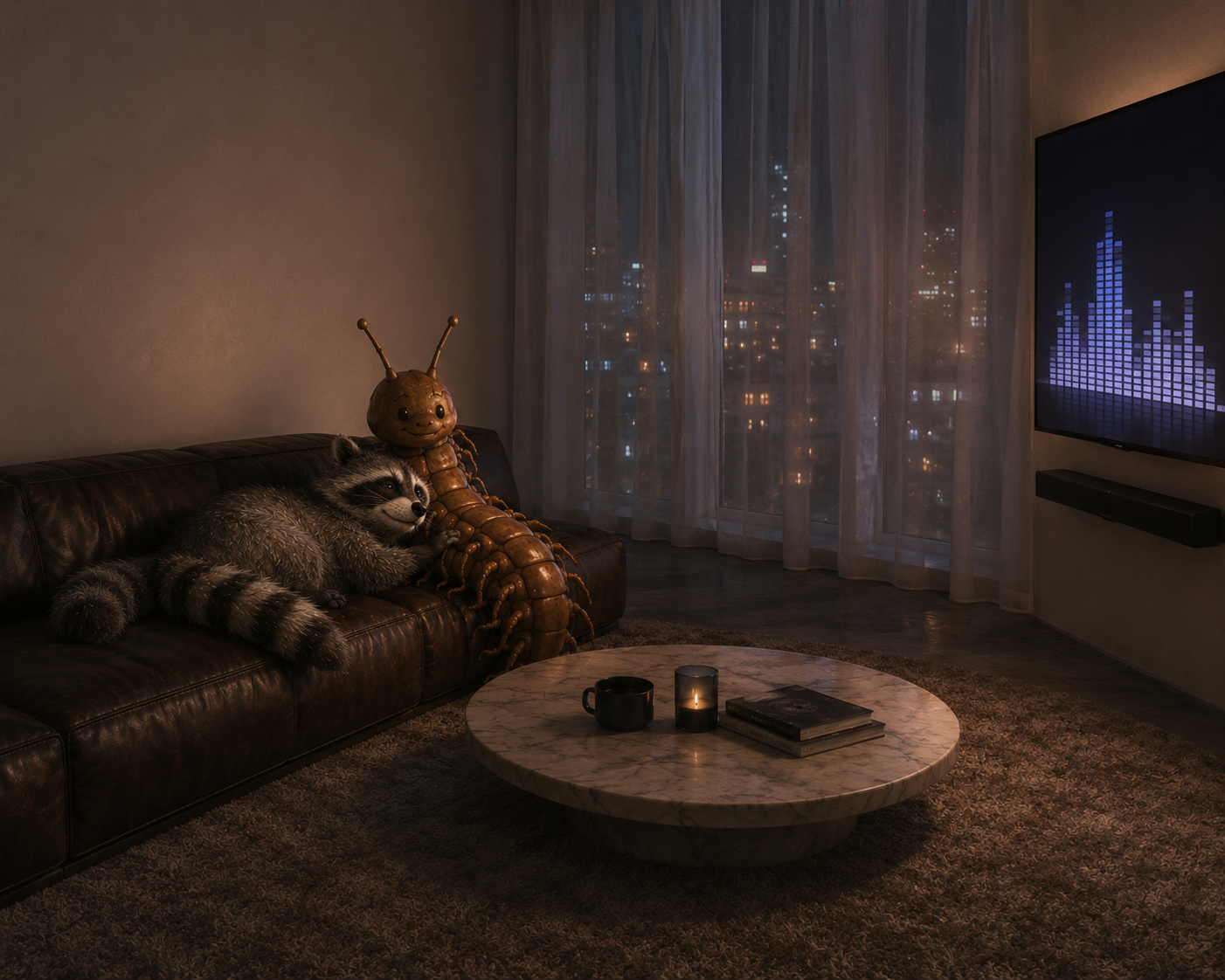 Raccoon and Centipede have a night in